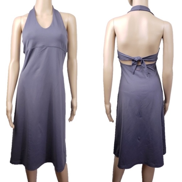 Patagonia Morning Glory Black Halter Dress with neck and back ties. - Picture 2 of 12